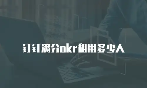 钉钉满分okr租用多少人