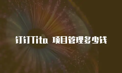 钉钉Tita 项目管理多少钱