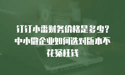 钉钉小番财务价格是多少？中小微企业如何选对版本不花冤枉钱
