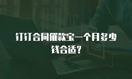 钉钉合同催款宝一个月多少钱合适？