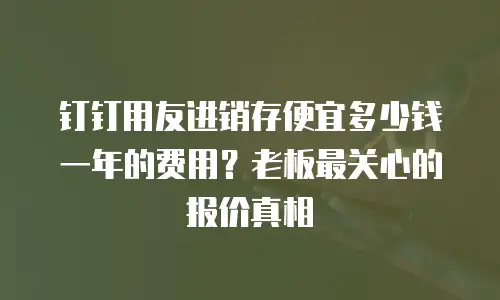 钉钉用友进销存便宜多少钱一年的费用？老板最关心的报价真相
