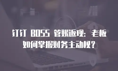 钉钉 BOSS 管账返现：老板如何掌握财务主动权？