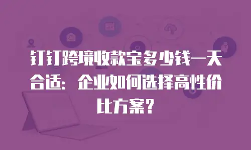 钉钉跨境收款宝多少钱一天合适：企业如何选择高性价比方案？