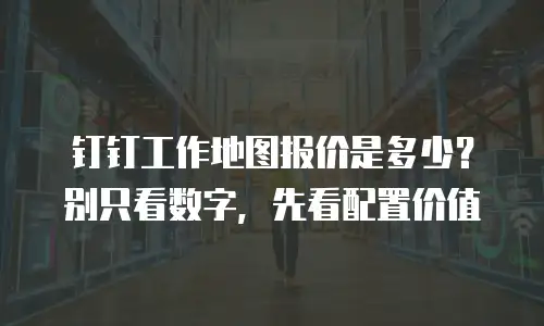 钉钉工作地图报价是多少？别只看数字，先看配置价值