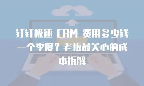 钉钉极速 CRM 费用多少钱一个季度？老板最关心的成本拆解