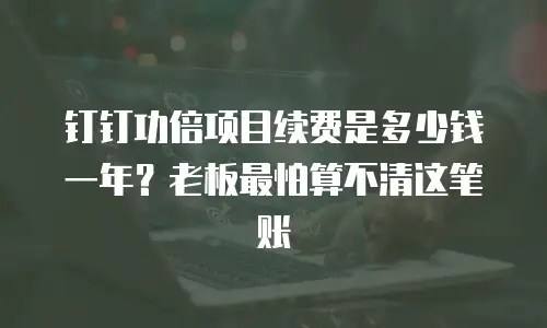 钉钉功倍项目续费是多少钱一年？老板最怕算不清这笔账