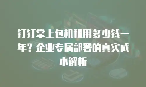 钉钉掌上包机租用多少钱一年？企业专属部署的真实成本解析