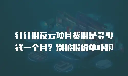 钉钉用友云项目费用是多少钱一个月？别被报价单吓跑