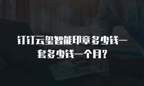 钉钉云玺智能印章多少钱一套多少钱一个月？