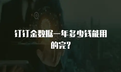 钉钉金数据一年多少钱能用的完？