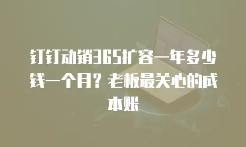 钉钉动销365扩容一年多少钱一个月？老板最关心的成本账
