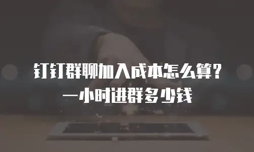 钉钉群聊加入成本怎么算？一小时进群多少钱