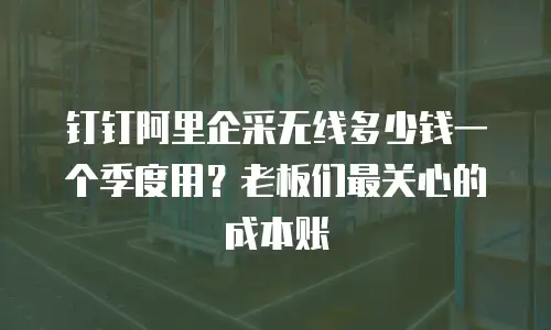 钉钉阿里企采无线多少钱一个季度用？老板们最关心的成本账