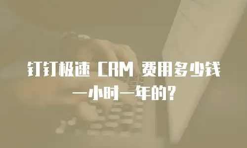 钉钉极速 CRM 费用多少钱一小时一年的？