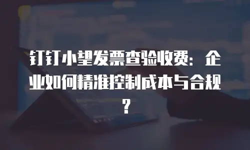 钉钉小望发票查验收费：企业如何精准控制成本与合规？