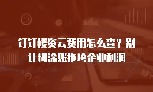 钉钉楼资云费用怎么查？别让糊涂账拖垮企业利润