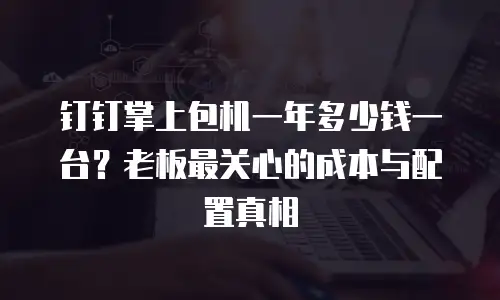 钉钉掌上包机一年多少钱一台？老板最关心的成本与配置真相