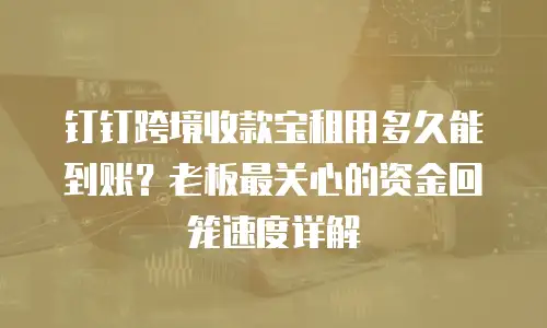 钉钉跨境收款宝租用多久能到账？老板最关心的资金回笼速度详解