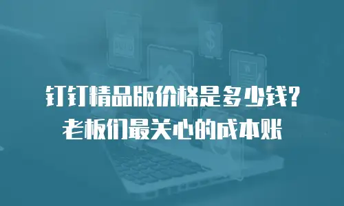 钉钉精品版价格是多少钱？老板们最关心的成本账