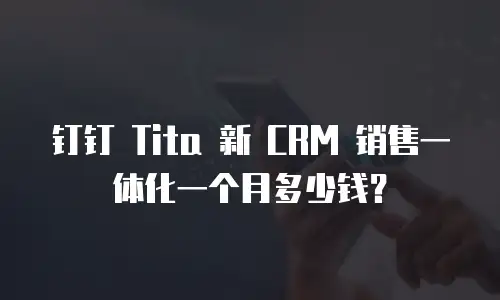 钉钉 Tita 新 CRM 销售一体化一个月多少钱？