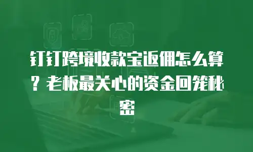钉钉跨境收款宝返佣怎么算？老板最关心的资金回笼秘密