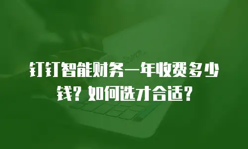 钉钉智能财务一年收费多少钱？如何选才合适？