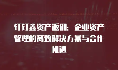 钉钉鑫资产返佣：企业资产管理的高效解决方案与合作机遇