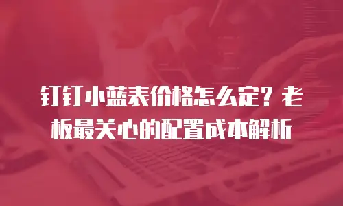 钉钉小蓝表价格怎么定？老板最关心的配置成本解析