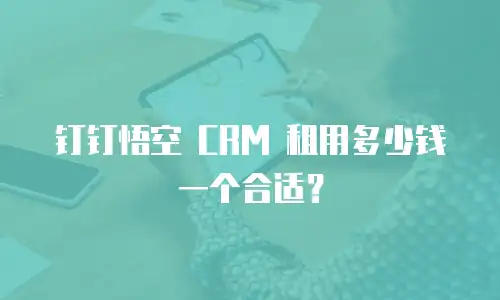 钉钉悟空 CRM 租用多少钱一个合适？