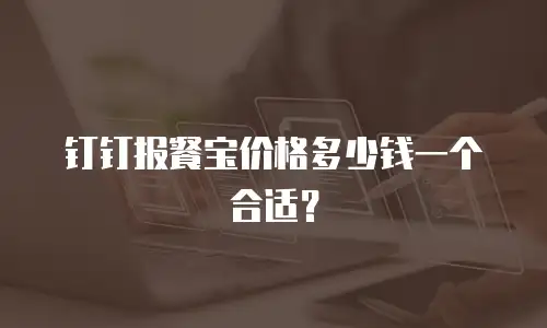 钉钉报餐宝价格多少钱一个合适？