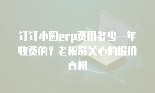 钉钉小圈erp费用多少一年收费的？老板最关心的报价真相