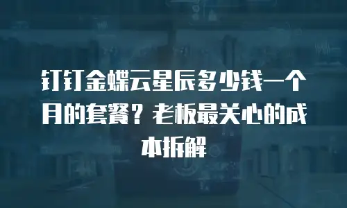 钉钉金蝶云星辰多少钱一个月的套餐？老板最关心的成本拆解