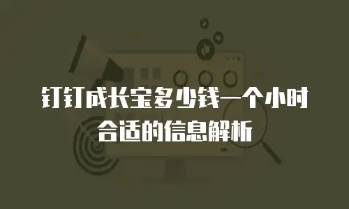 钉钉成长宝多少钱一个小时合适的信息解析