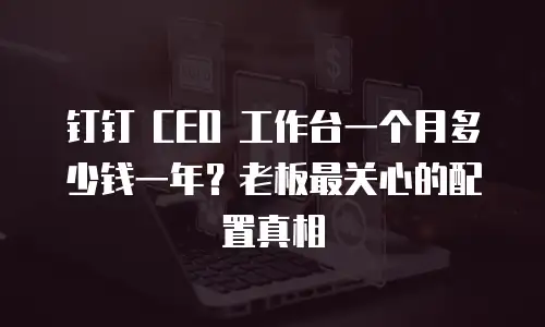 钉钉 CEO 工作台一个月多少钱一年？老板最关心的配置真相