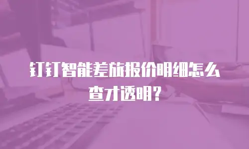 钉钉智能差旅报价明细怎么查才透明？
