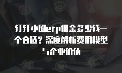 钉钉小圈erp佣金多少钱一个合适？深度解析费用模型与企业价值