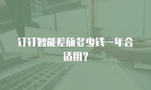 钉钉智能差旅多少钱一年合适用？