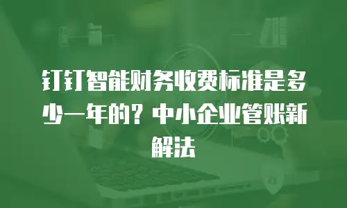 钉钉智能财务收费标准是多少一年的？中小企业管账新解法