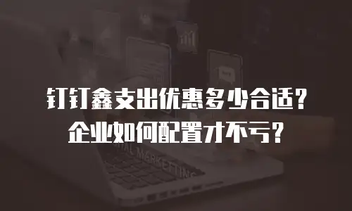 钉钉鑫支出优惠多少合适？企业如何配置才不亏？