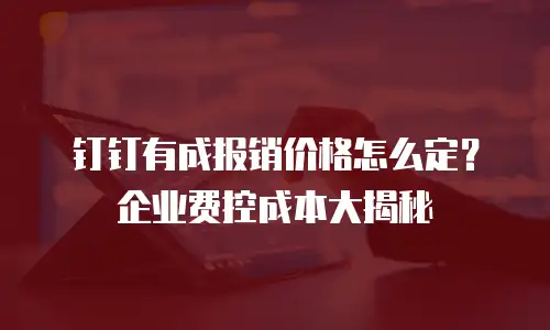 钉钉有成报销价格怎么定？企业费控成本大揭秘