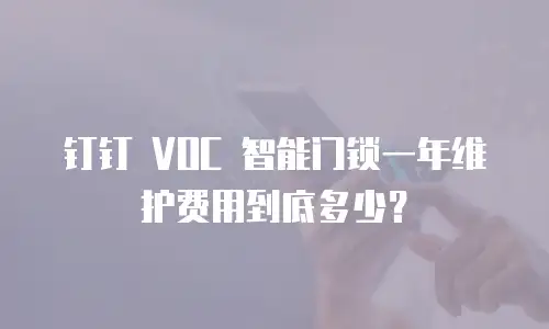 钉钉 VOC 智能门锁一年维护费用到底多少？
