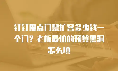 钉钉魔点门禁扩容多少钱一个门？老板最怕的预算黑洞怎么填