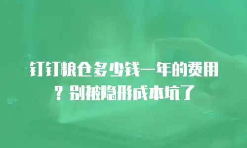 钉钉粮仓多少钱一年的费用？别被隐形成本坑了