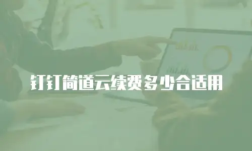 钉钉简道云续费多少合适用