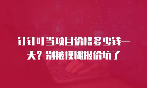 钉钉叮当项目价格多少钱一天？别被模糊报价坑了