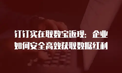 钉钉实在取数宝返现：企业如何安全高效获取数据红利