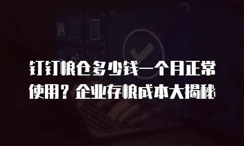 钉钉粮仓多少钱一个月正常使用？企业存粮成本大揭秘