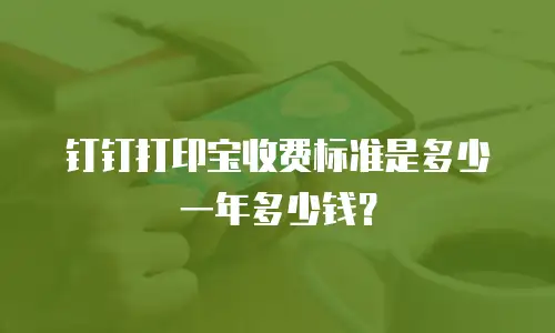 钉钉打印宝收费标准是多少一年多少钱？