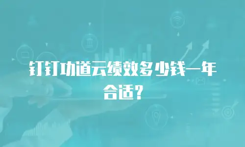 钉钉功道云绩效多少钱一年合适？