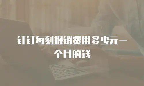 钉钉每刻报销费用多少元一个月的钱